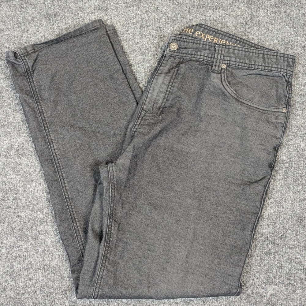 Prana Bridger Casual Slim Fit Jeans Mens 38x32 Charcoal Gray Organic Cotton